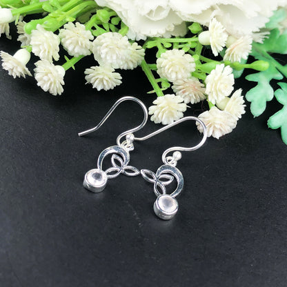 Zhupuk International Trending Design Gemstone Rose Quartz Earrings for Women and Girls Light Weight Dangle For Every Occasion Nickel-Free Quality ( RITI167 )