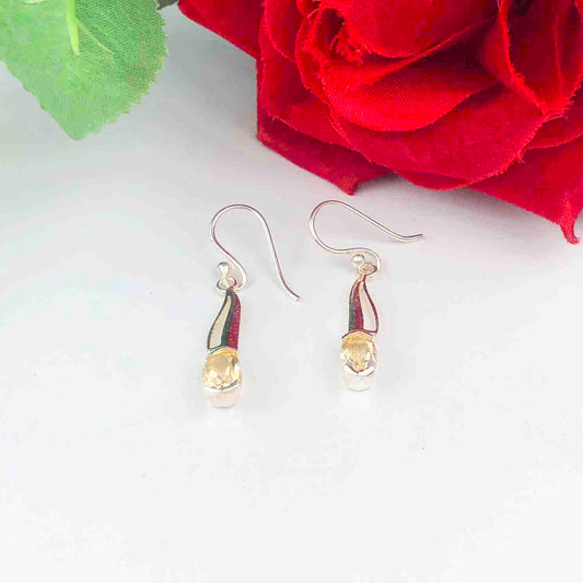 Zhupuk International Latest Design Gemstone Citrine Earrings for Women and Girls Light Weight Dangle For Every Occasion Nickel-Free Quality ( RITI169 )