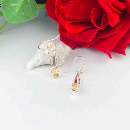 Zhupuk International Latest Design Gemstone Citrine Earrings for Women and Girls Light Weight Dangle For Every Occasion Nickel-Free Quality ( RITI169 )