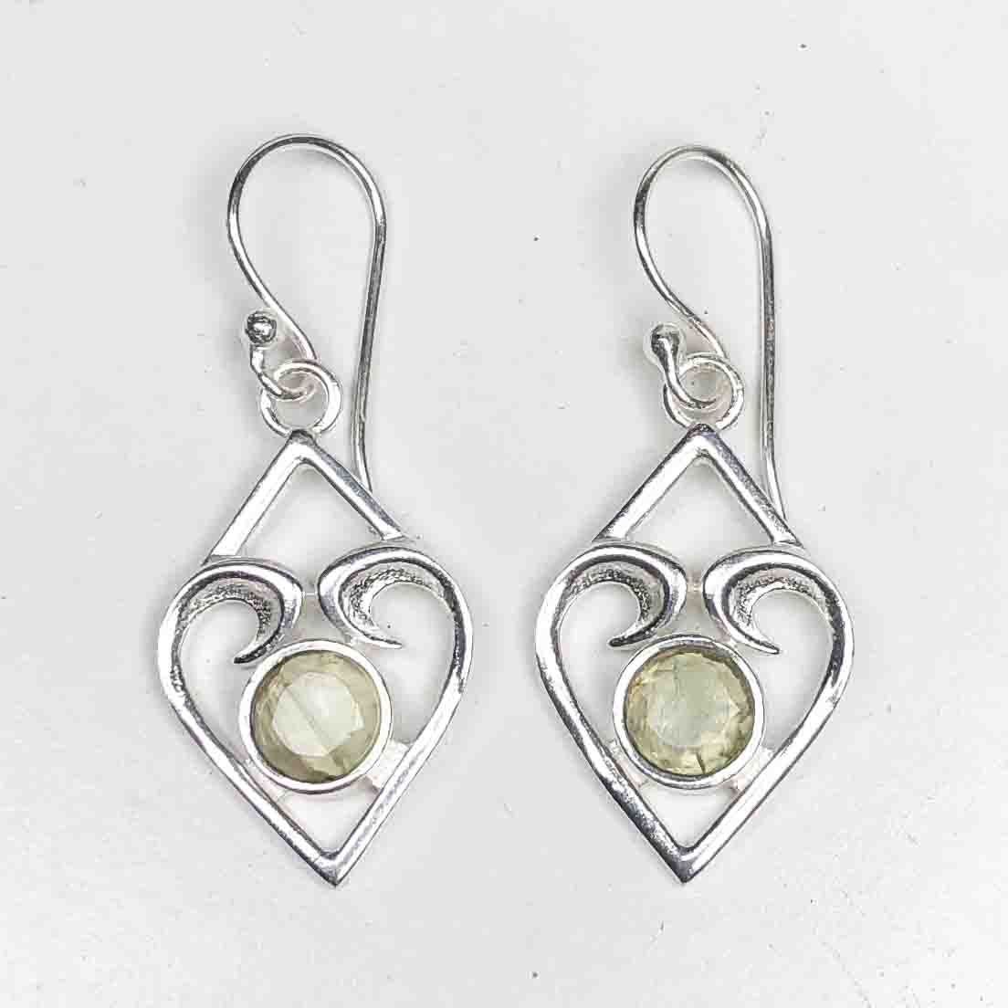 Zhupuk International Unique Design Gemstone Amethyst Earrings for Women and Girls Light Weight Dangle For Every Occasion Nickel-Free Quality ( RITI171 )
