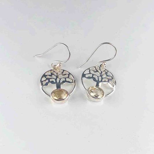 Zhupuk International Latest Stylish Gemstone Citrine Earrings for Women and Girls Light Weight Dangle For Every Occasion Nickel-Free Quality ( RITI175 )