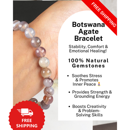 Brown Botswana Healing Bracelet – Promotes Comfort, Stability, And Inner Strength
