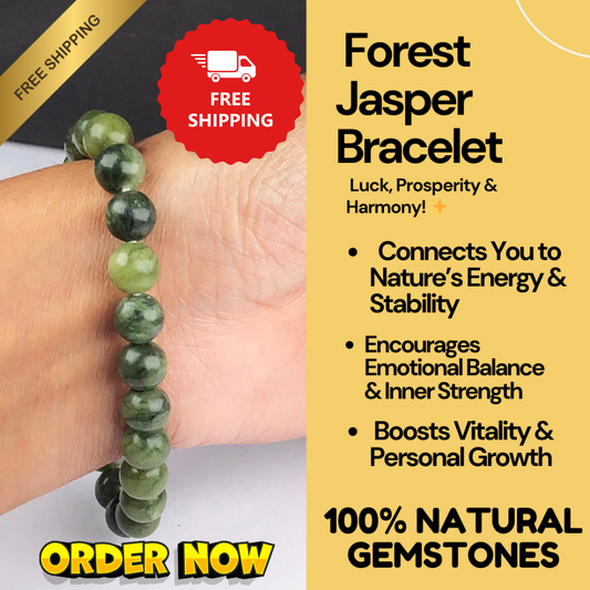 Green Jasper Healing Bracelet – Promotes Strength, Protection, And Courage