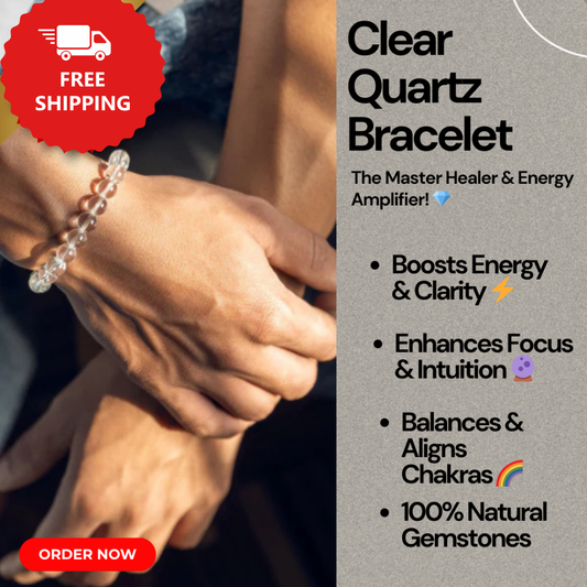 White Clear Quartz Healing Bracelet – Promotes Energy, Beauty, And Wellness