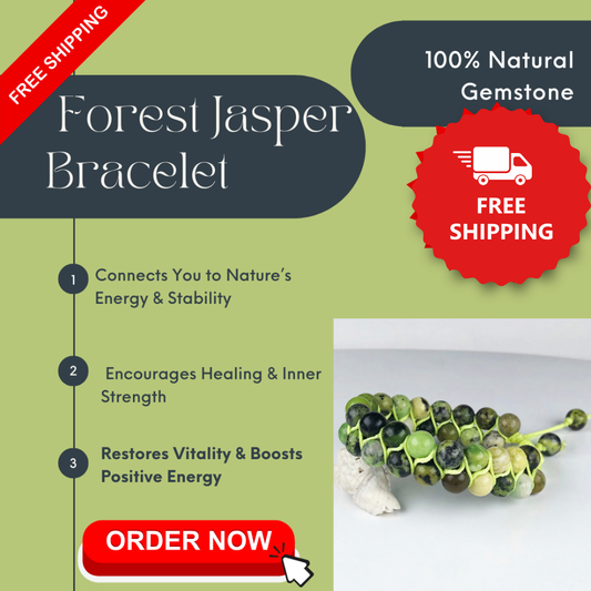 Forest Jasper Healing Bracelet – Promotes Strength, Protection, And Courage