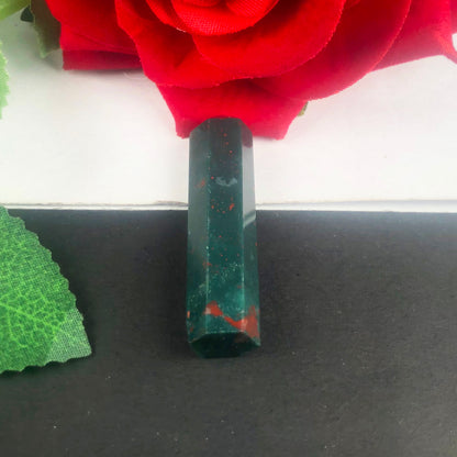 Amazing Green Bloodstone Crystal Point