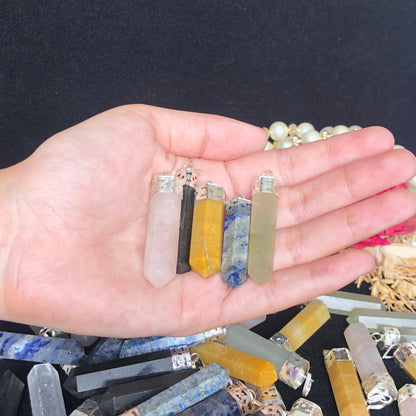 Authentic Mix Gemstone Point Pendants