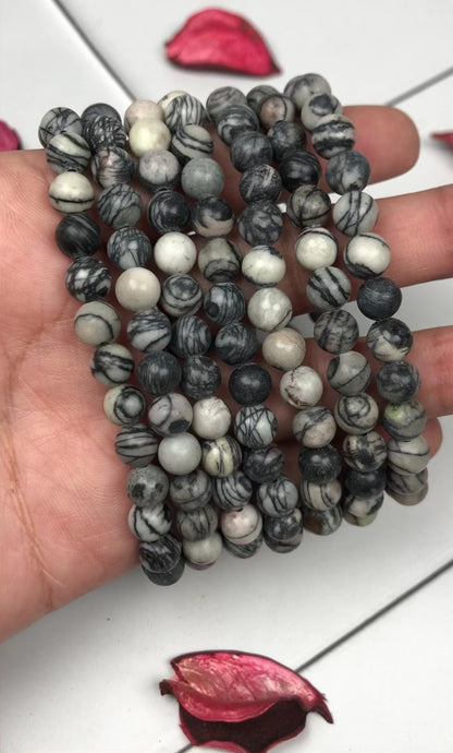 Zebra Jasper Healing Bracelet – Promotes Strength, Protection, And Courage