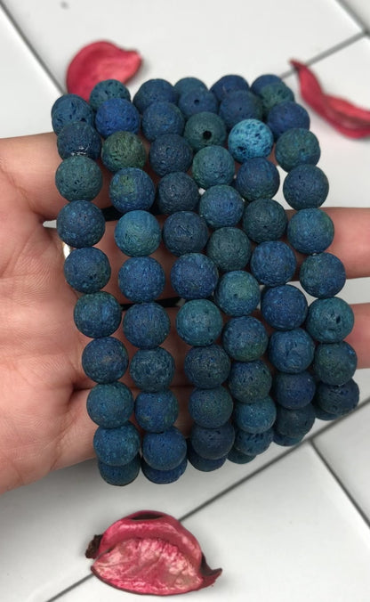 Blue Lava Healing Bracelet – Promotes Courage, Strength, And Calming Energy