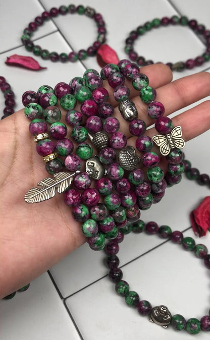 Pink Ruby Zoisite Healing Bracelet – Promotes Energy, Beauty, And Wellness