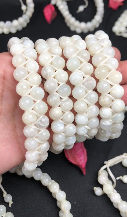 White Moonstone Healing Bracelet – Promotes Intuition, Inspiration, And Inner Growth
