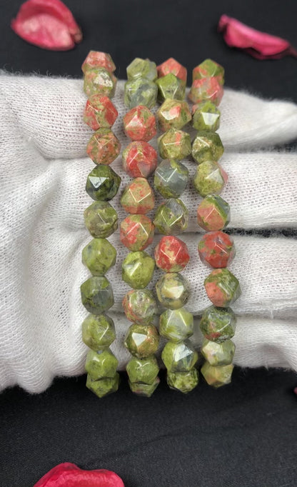 Green Unakite Healing Bracelet – Promotes Emotional Balance, Grounding, And Compassion