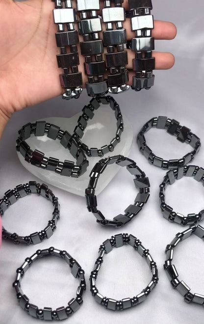 Black Hematite Healing Bracelet – Promotes Grounding, Protection, And Mental Clarity