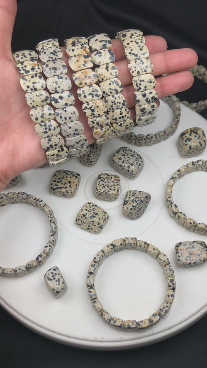 White Dalmatian Healing Bracelet – Promotes Joy, Playfulness, And Loyalty