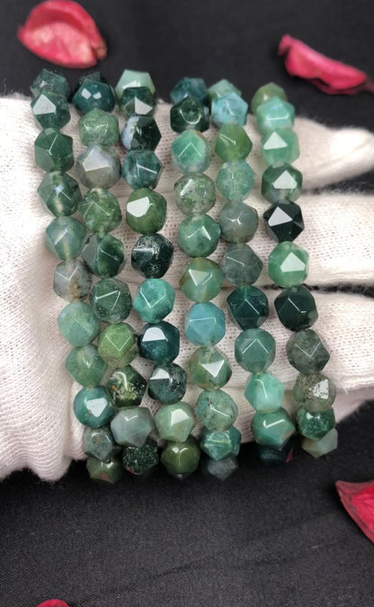 Green Moss Agate Healing Bracelet – Promotes Stability, Protection, And Strength