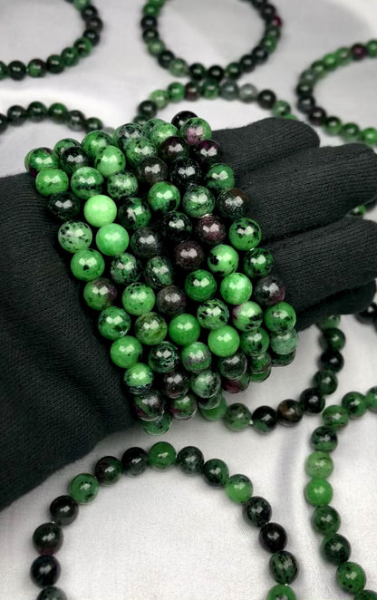 Green Ruby Zoisite Healing Bracelet – Promotes Energy, Beauty, And Wellness