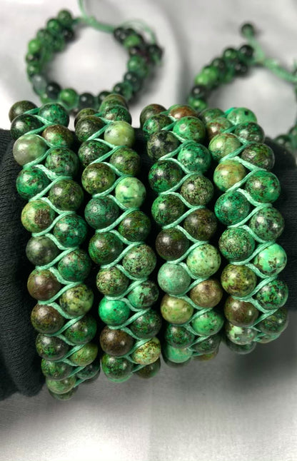 Green Azurite Healing Bracelet – Promotes Insight, Intuition, And Focus