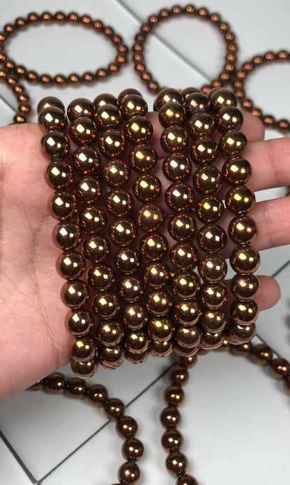 Golden Hematite Healing Bracelet – Promotes Grounding, Protection, And Mental Clarity