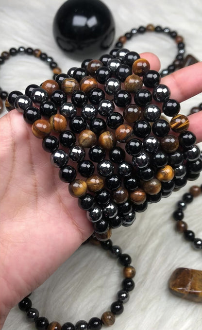Triple Protection Healing Bracelet – Shields Your Energy, Boosts Confidence, and Grounds You