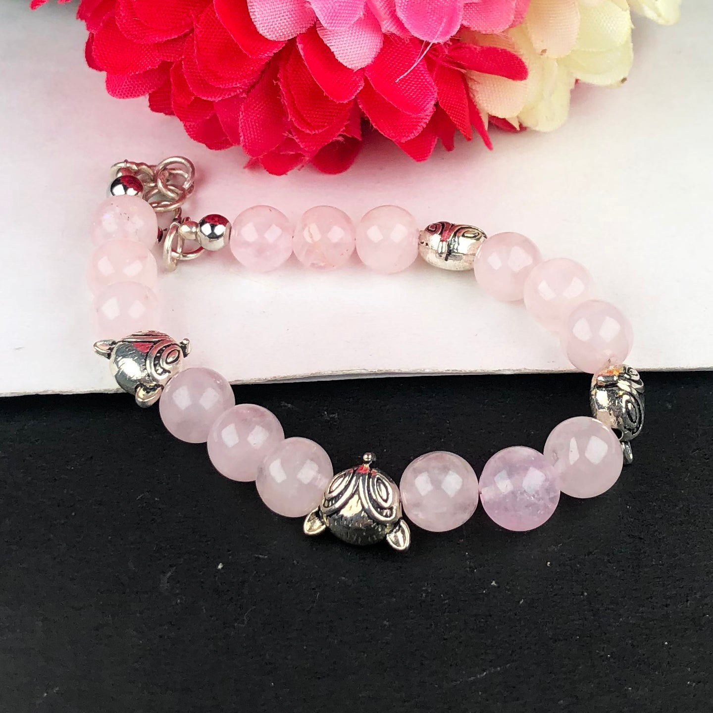 Pink Rose Quartz Bracelet Healing