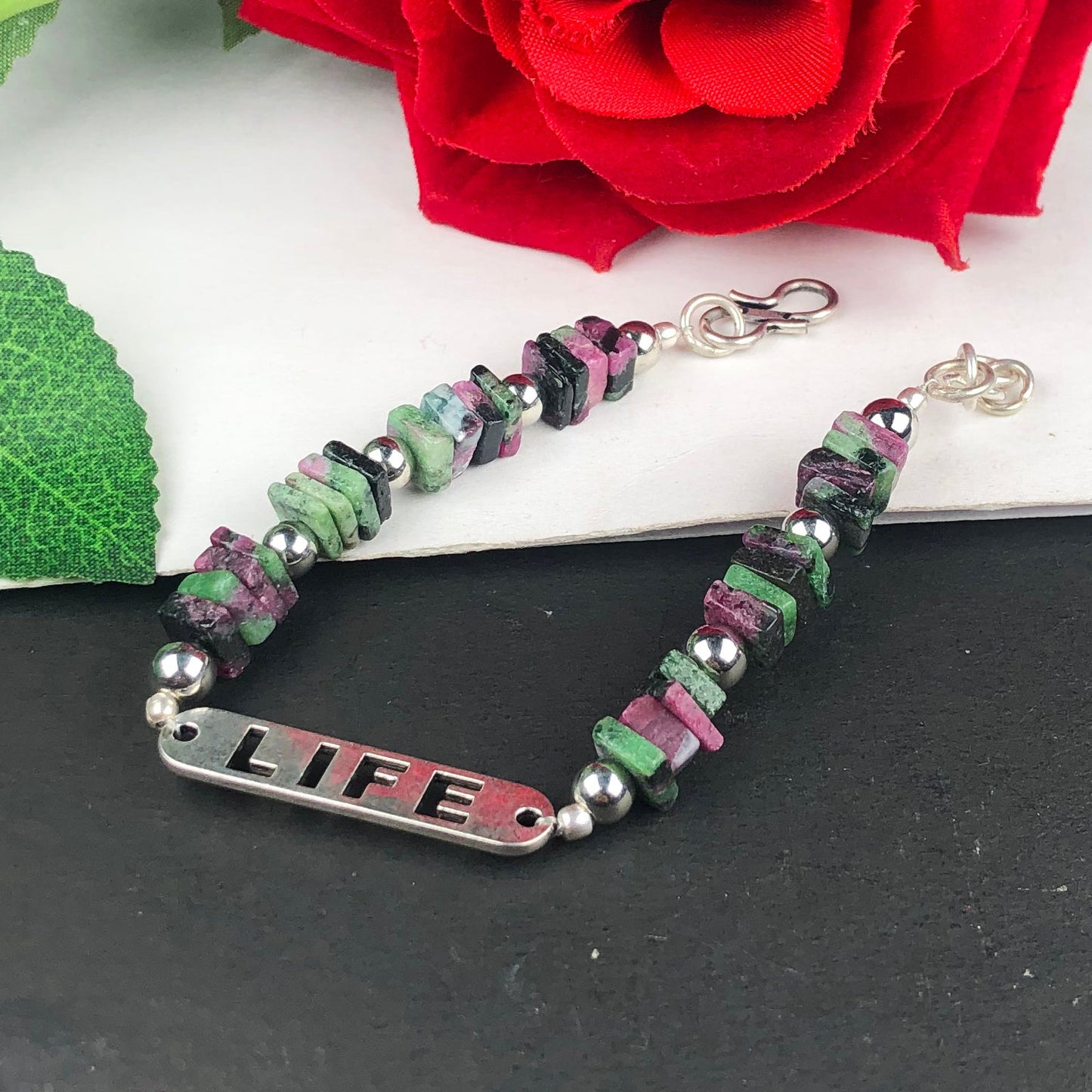 Green Ruby Ziosite Bracelet Healing