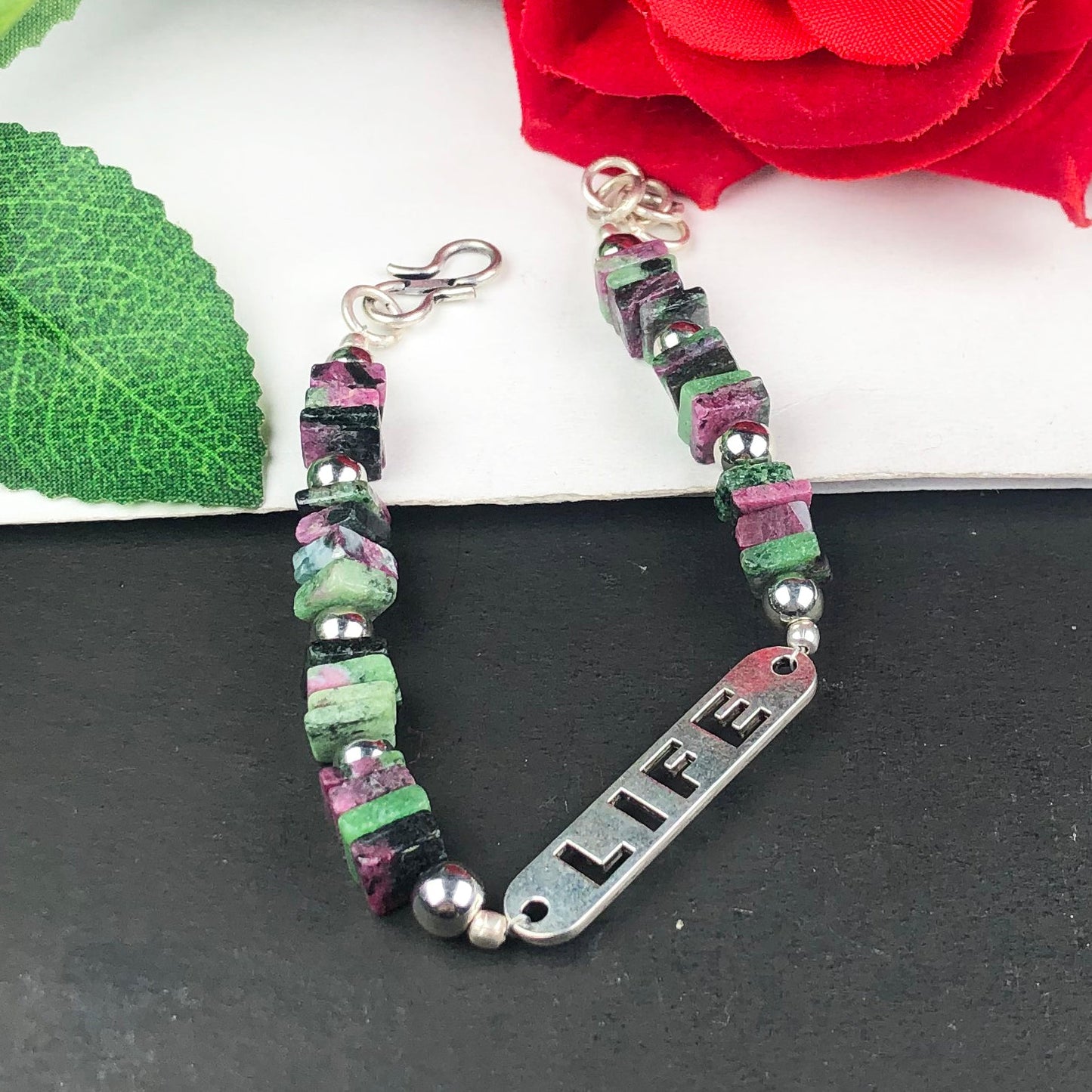 Green Ruby Ziosite Bracelet Healing