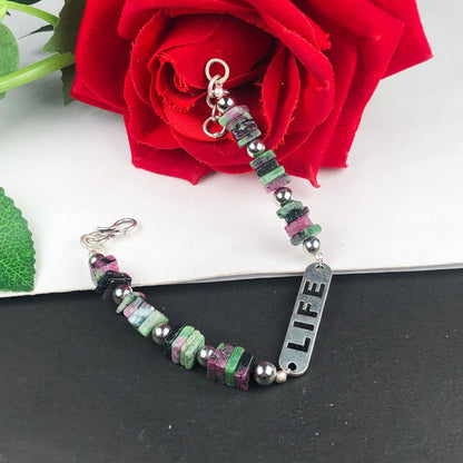 Green Ruby Ziosite Bracelet Healing