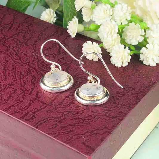 White Moonstone Earrings