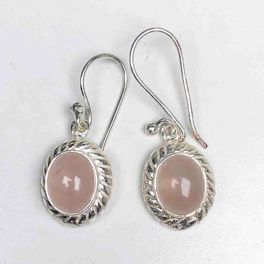 Pink Rose Quartz Earrings