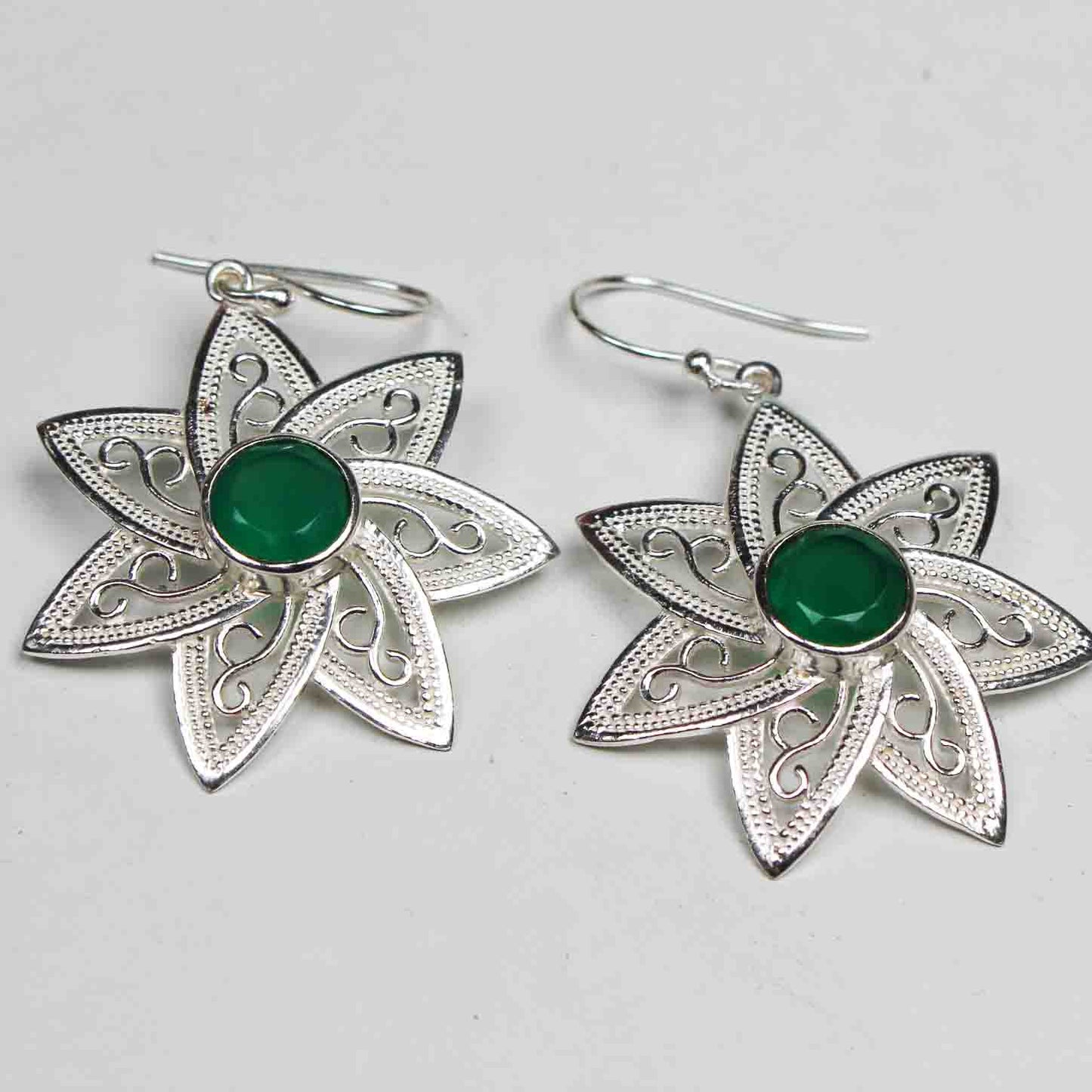 Green Onyx Earrings