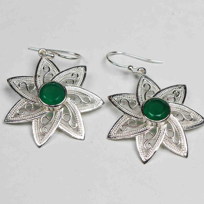 Green Onyx Earrings