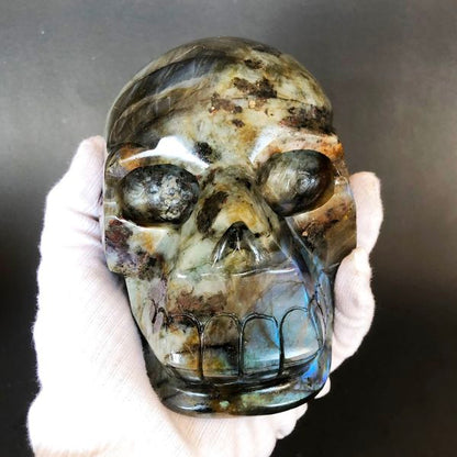 Blue Flash Labradorite Skull
