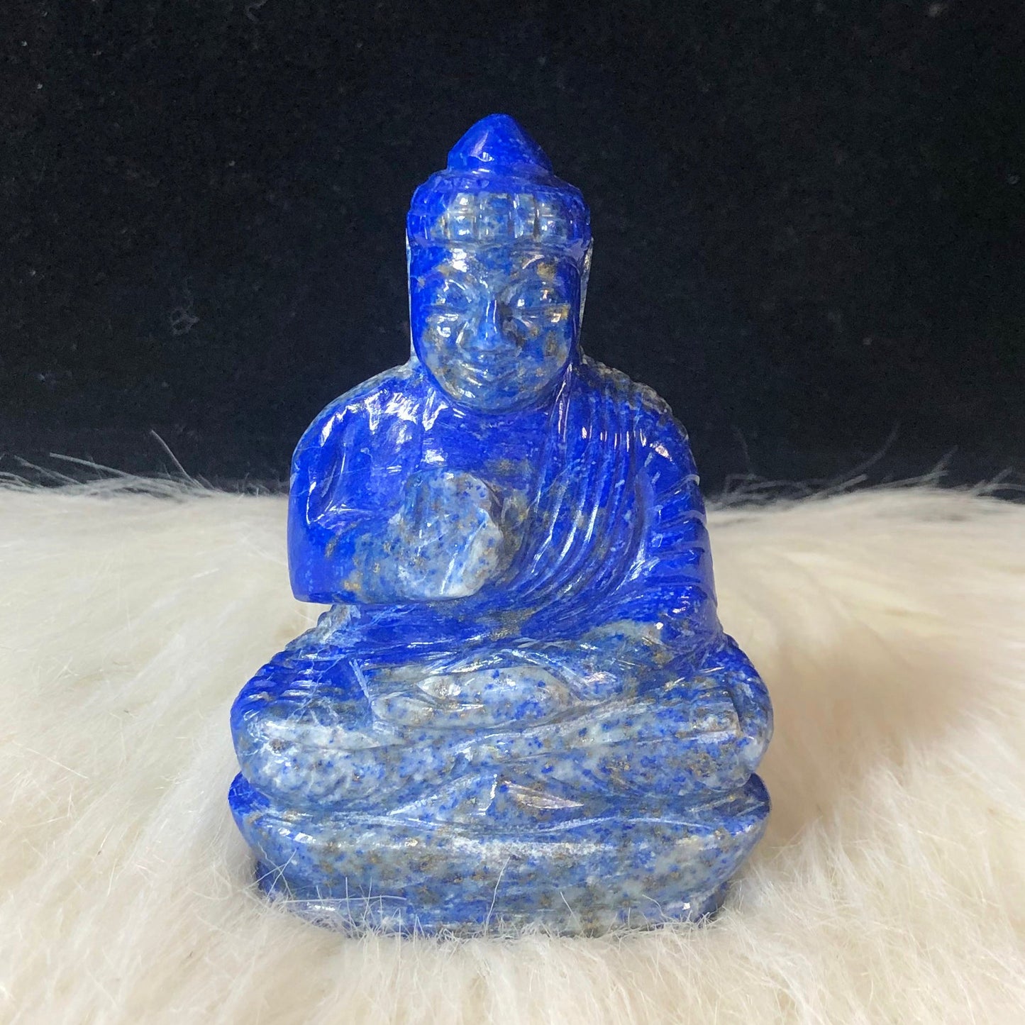 Green Lapiz Lazuli Buddha Carving