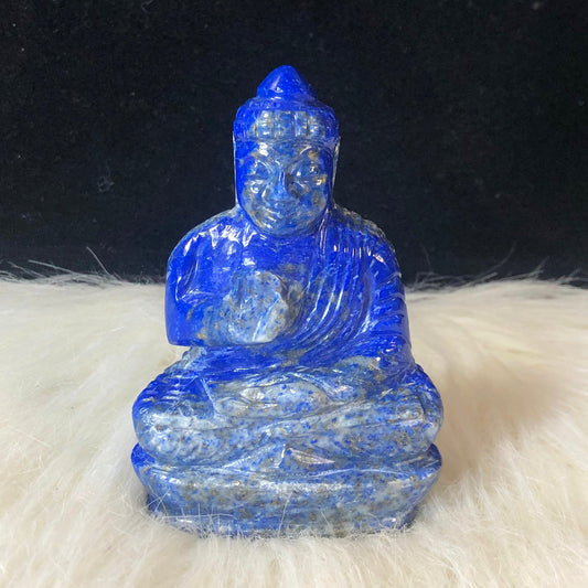 Green Lapiz Lazuli Buddha Carving