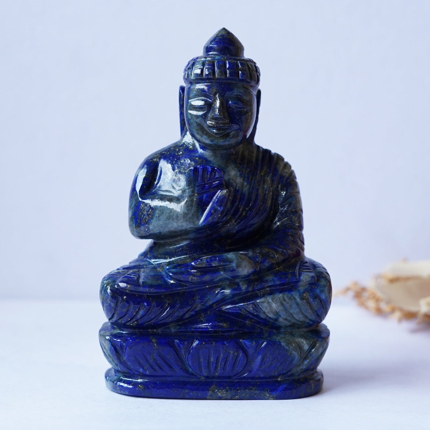 Blue Lapiz Lazuli BUDDHA Carving