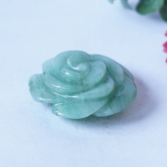 Top Quality Green Aventurine Rose Carving