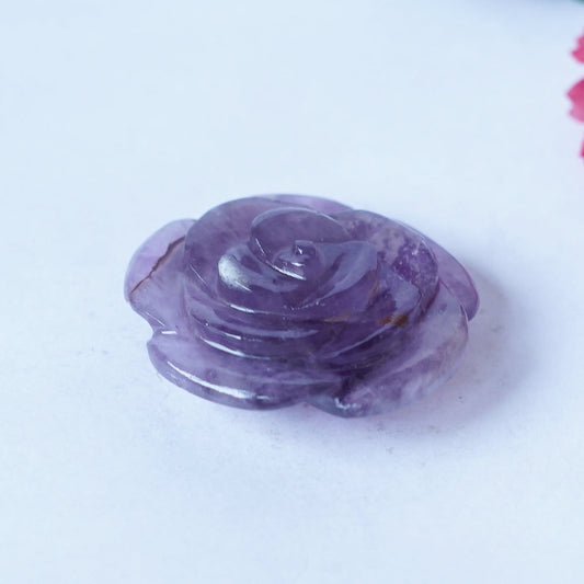 Precious Purple Amethyst Rose Carving