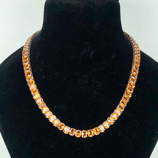 Gorgeous Yellow Citrine Sterling Silver Necklace