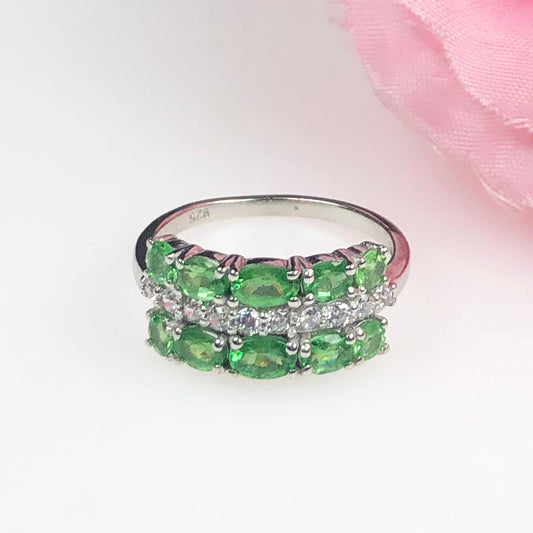 Gorgeous Green Topaz Sterling Silver Ring