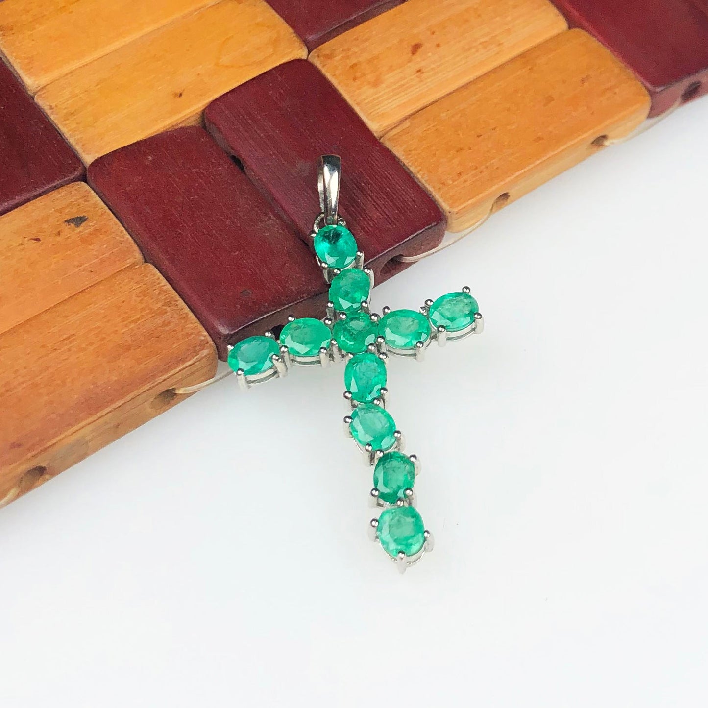 One of a kind Green Emerald Sterling Silver Pendant