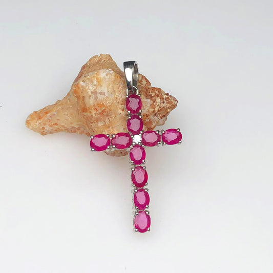Impressive Pink Ruby Sterling Silver Pendant