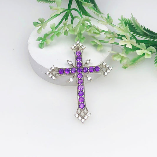 Wonderful Purple Amethyst Sterling Silver Pendant