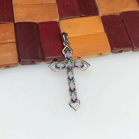 Gorgeous Blue Mystic Topaz Sterling Silver Pendant