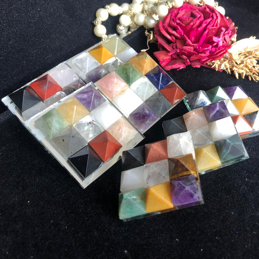 Mixed Gemstone Healing Pyramid