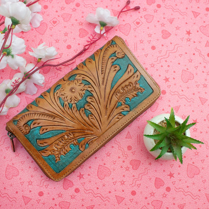 Awesome Handmade Lapis lazuli Leather Wallet