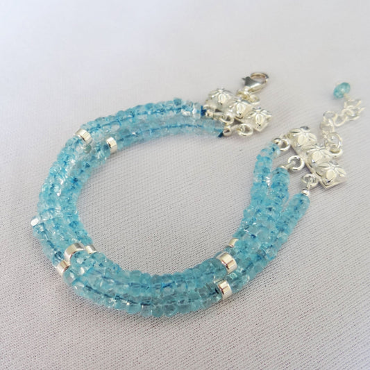Amazing Apatite Sterling Silver Bracelet