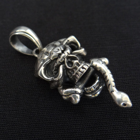 Awesome Skull Sterling Silver Pendant
