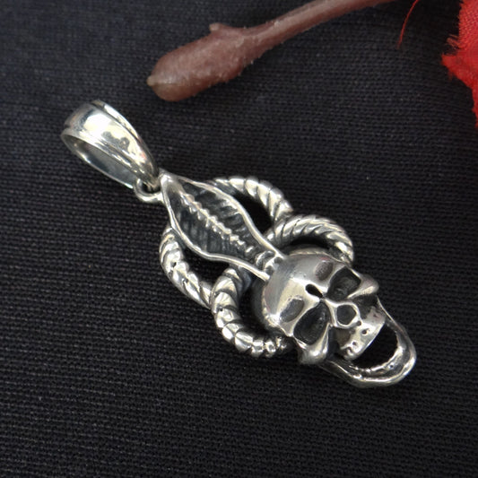 Elegant Skull Sterling Silver Pendant