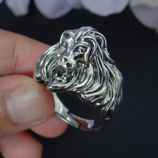Very Beautiful Lion Sterling Silver Ring