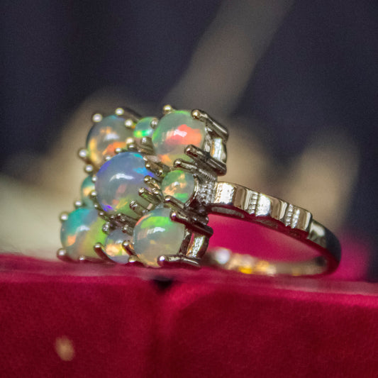 Amazing Ethiopial opal Sterling Silver Ring